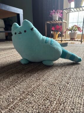 Aqua Pusheen Pillow Plush